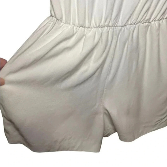 Club Monaco White Contemporary Short‎ Romper 3/4 Sleeve Size 0 - Picture 5 of 14